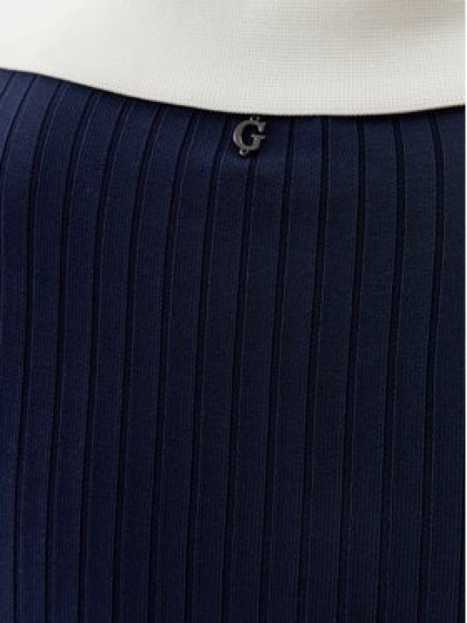 Guess Sweter W5GR46 Z3L10 Granatowy Regular Fit