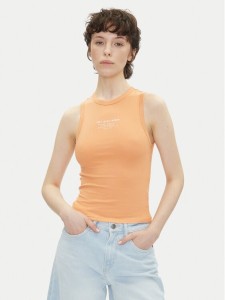 Pepe Jeans Top Viv PL506032 Pomarańczowy Slim Fit