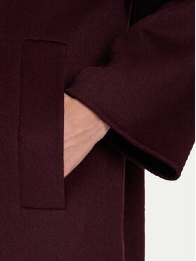 ViCOLO Płaszcz wełniany TF0003 Bordowy Regular Fit
