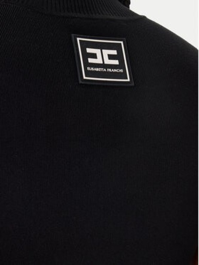 Elisabetta Franchi Sukienka dzianinowa AM-02S-61E2-V390 Czarny Regular Fit