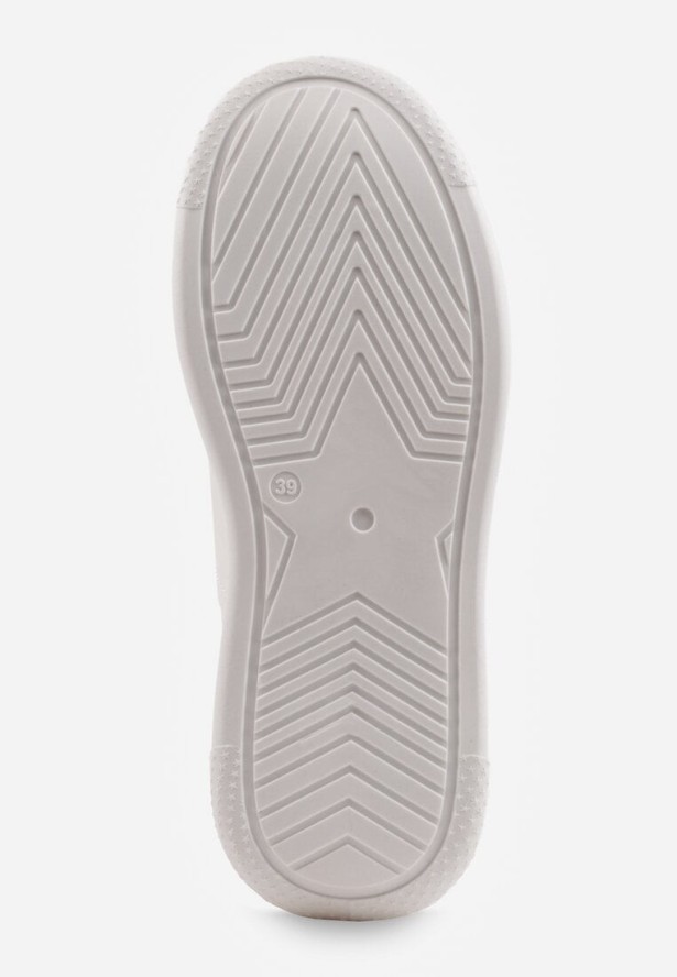 Białe Sneakersy Basic VICES na Platformie z Trójkątnym Zdobieniem Mellinata