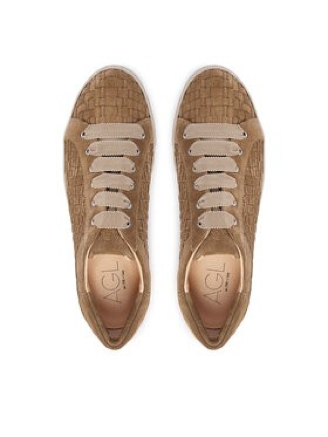 AGL Sneakersy Caterina D925309PG Beżowy