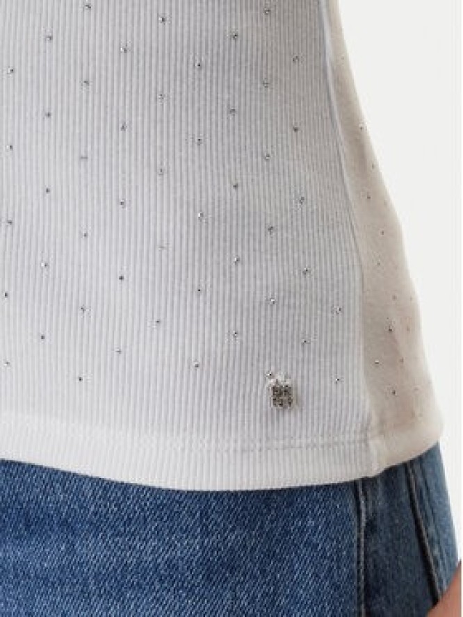 DKNY Top DJ6T1730 Biały Slim Fit