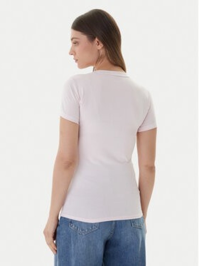 Guess T-Shirt W2YI45 J1314 Różowy Slim Fit