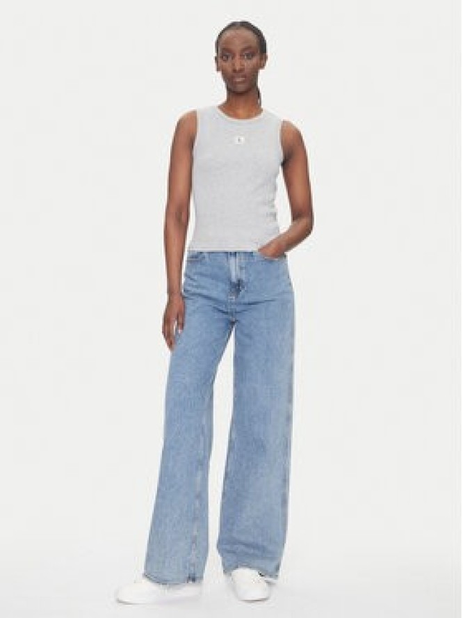 Calvin Klein Jeans Top LV047C201G Szary Slim Fit