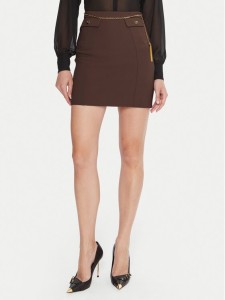 Elisabetta Franchi Spódnica mini GO-148-57E2-V380 Brązowy Slim Fit