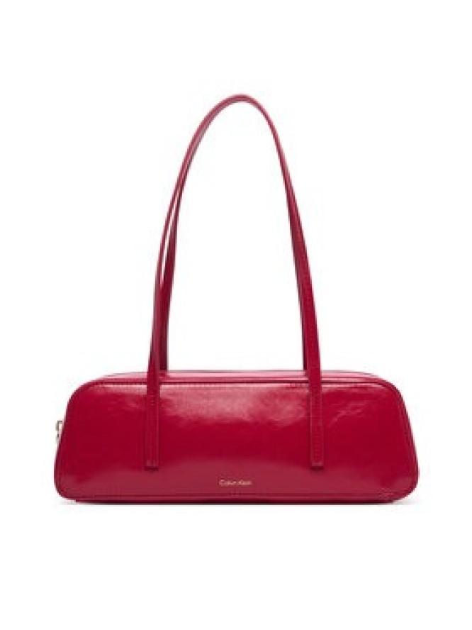 Calvin Klein Torebka Foil Logo Glossy Bauletto LV04F3638G Czerwony