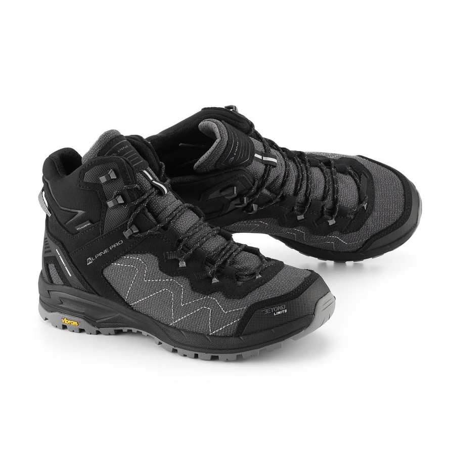 Buty wysokie trekkingowe unisex Alpine Pro Cerne 2 Vibram