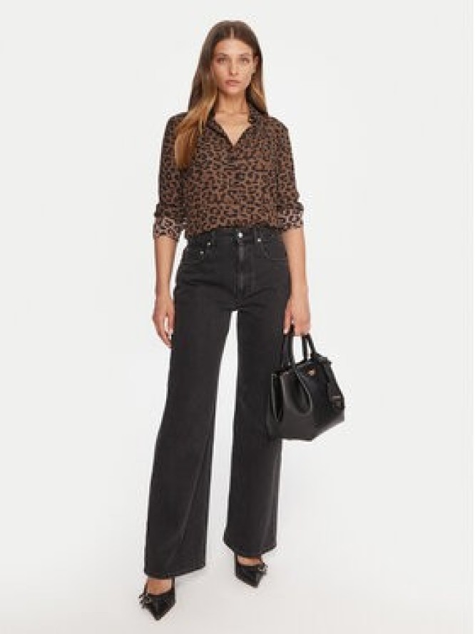 Guess Koszula W5BH73 WGLA2 Brązowy Regular Fit