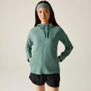 Damska bluza polarowa Nayna z kapturem i zamkiem błyskawicznym