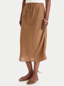 Marella Spódnica maxi Gamba 2613101094 Brązowy Regular Fit