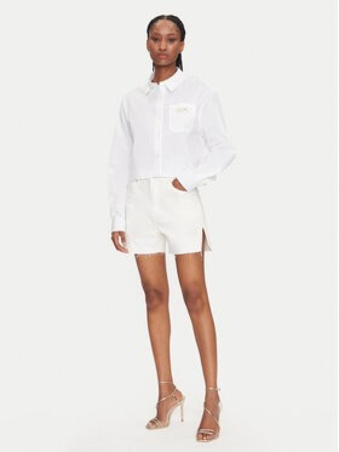 MET Szorty jeansowe M10 137SH Biały Regular Fit