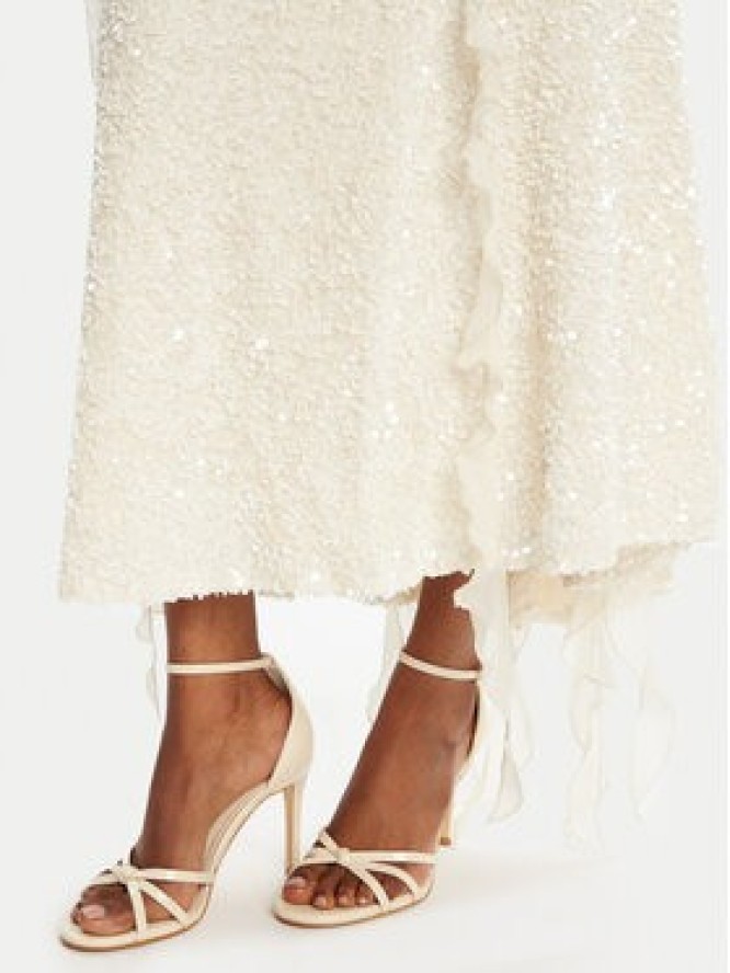 Bardot Sukienka koktajlowa Marsella Ruffle 59338DB1 Écru Regular Fit