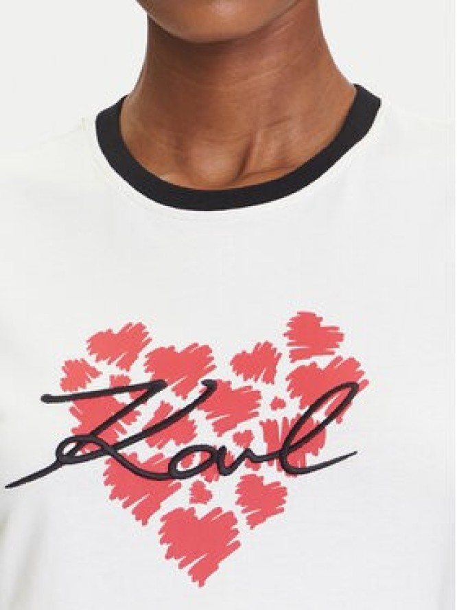 KARL LAGERFELD T-Shirt A3W17015 Écru Regular Fit