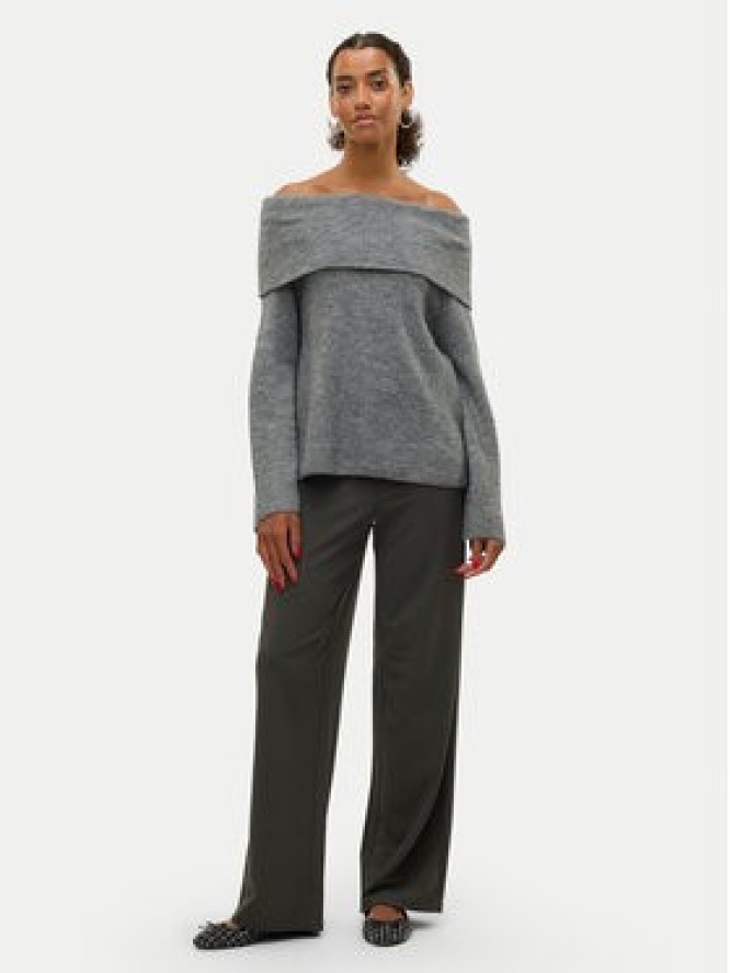 Vero Moda Spodnie materiałowe Berlin 10318454 Szary Wide Leg