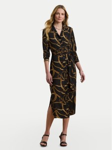 LAUREN RALPH LAUREN Sukienka koszulowa 200978812001 Czarny Straight Fit
