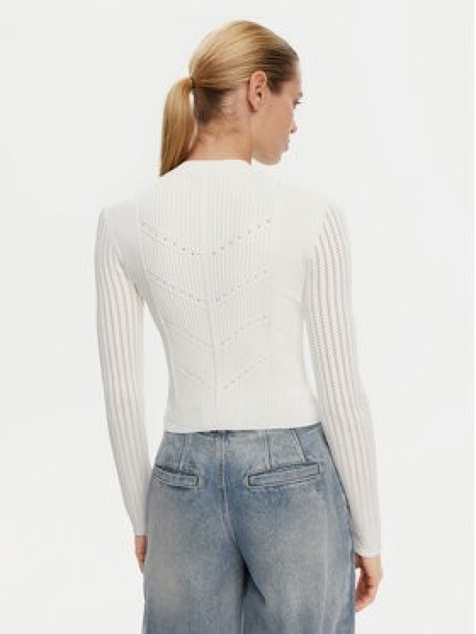 Balmain Kardigan DF1KL190KF24 Biały Regular Fit