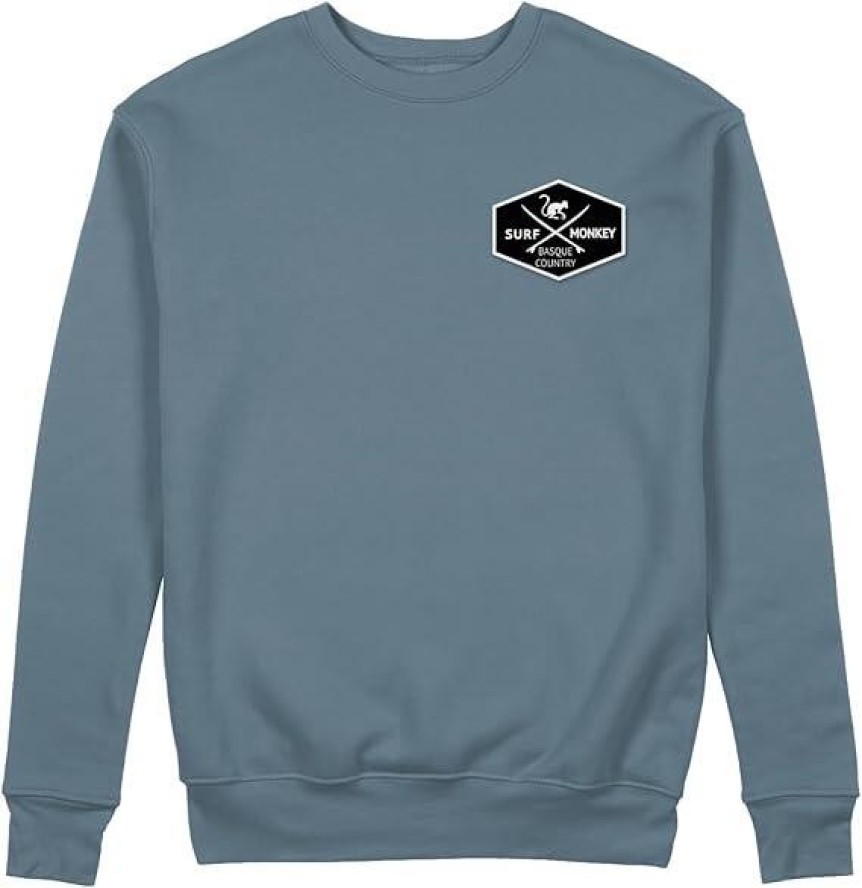 Bluza z naszywką – okrągły dekolt / dla dorosłych (niebieska)