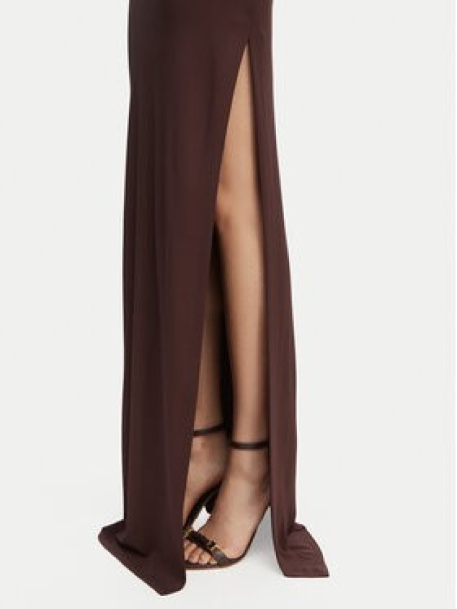 Elisabetta Franchi Sukienka wieczorowa AB-R22-62E2-V600 Brązowy Slim Fit