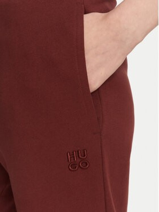 HUGO Spodnie dresowe Nelfinia 50522417 Brązowy Regular Fit