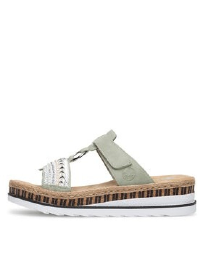 Rieker Klapki V79M6-52 Zielony