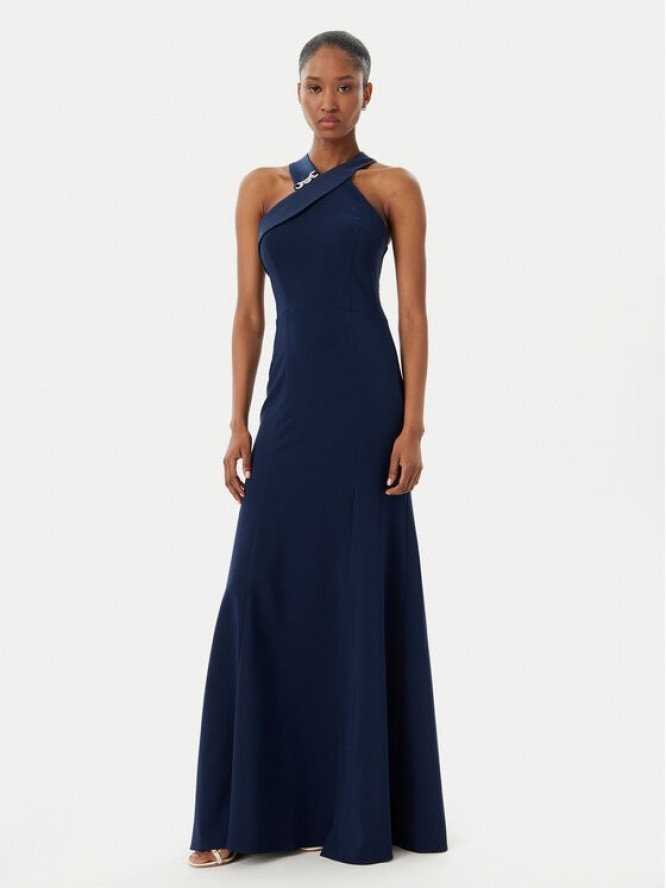 Rinascimento Sukienka wieczorowa CFC0019847002 Granatowy Regular Fit