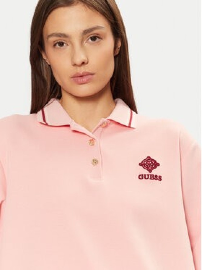 Guess Bluza V5RQ01 KCLD1 Różowy Regular Fit