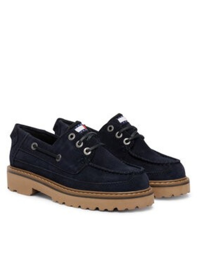 Tommy Jeans Półbuty Tjw Archive '01 Low Boat Shoe EN0EN03157 Granatowy