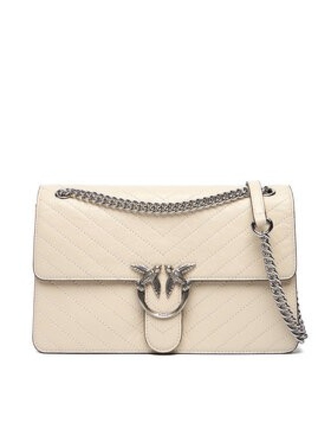 PINKO Torebka Love One Light Classic AI 25-26 PLTT 106174 A2JC Kremowy