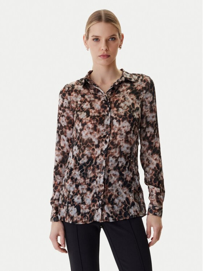 Guess Koszula W6RH73 WDW82 Brązowy Regular Fit