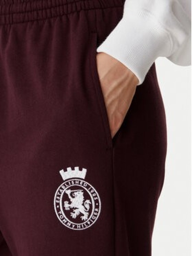 Tommy Hilfiger Spodnie dresowe UW0UW06081 Bordowy Wide Leg