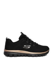 Skechers Sneakersy CEO-GRACEFUL 12615 BKRG Czarny