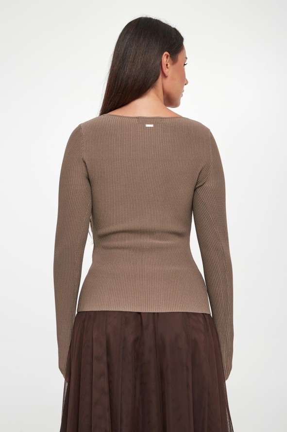 Bluzka damska w prażki ARMANI EXCHANGE