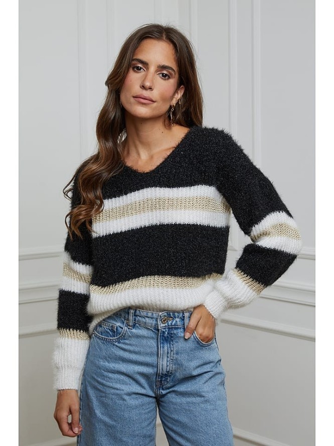 L'armoire de Suzette Sweter w kolorze czarno-białym rozmiar: 34/36