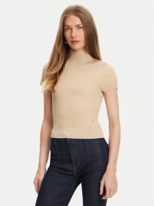 Guess Sweter W5YR04 Z0040 Beżowy Regular Fit