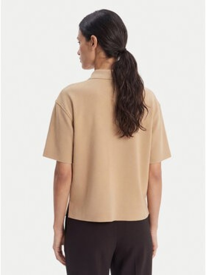 Calvin Klein Polo LV044E241G Beżowy Relaxed Fit