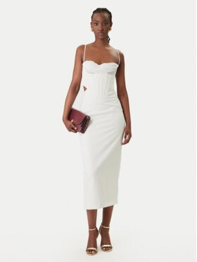 Bardot Sukienka koktajlowa Martini 58535DB Biały Slim Fit