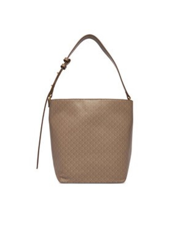 Calvin Klein Torebka Emblem Aop Medium Bucket LV04F3365G Beżowy