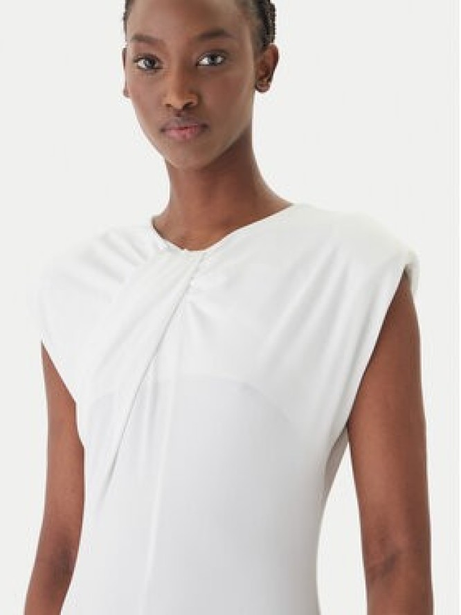 Fracomina Sukienka koktajlowa FS26SD2008W62601 Biały Slim Fit