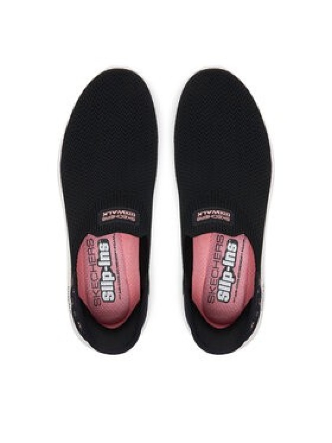 Skechers Sneakersy GOwalk Flex - Sunset Rose 124822/BKPK Czarny