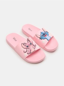 Klapki Stitch - różowy