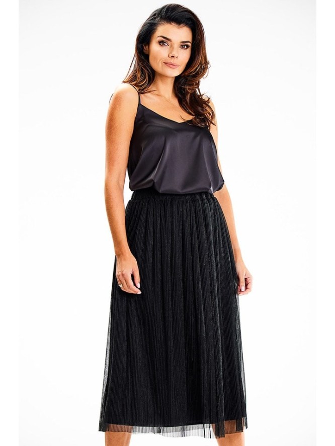 Awama Spódnica w kolorze czarnym rozmiar: L/XL