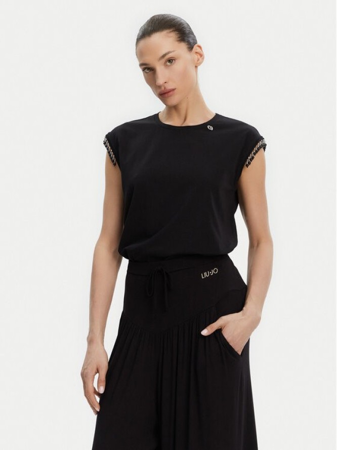 Liu Jo Bluzka WA5158 J5003 Czarny Regular Fit