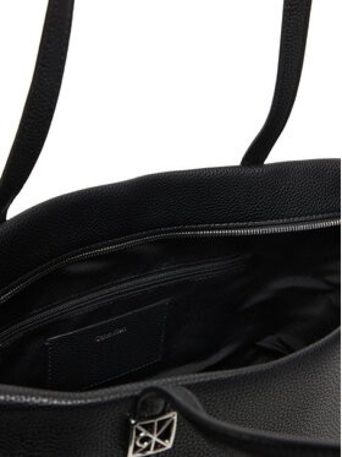 Calvin Klein Torebka Emblem Hw Pebble Tote LV04F3424G Czarny
