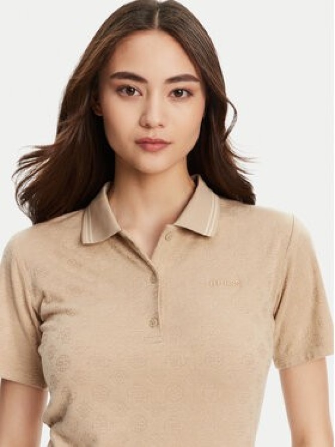 Guess Sweter V5YP01 KCX12 Beżowy Regular Fit