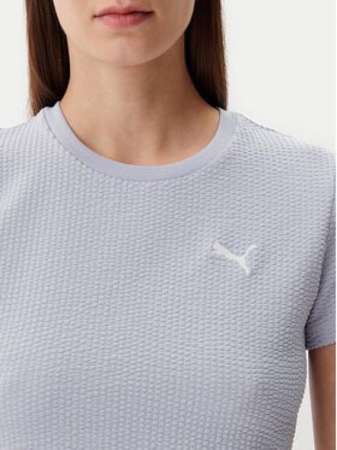 Puma T-Shirt Dare To 629806 Błękitny Slim Fit