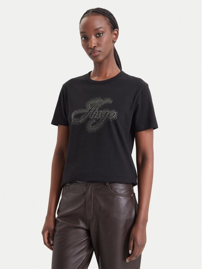 HUGO T-Shirt 50570932 Czarny Regular Fit