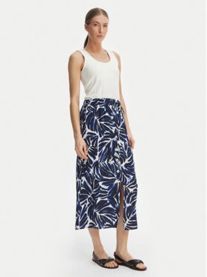 ONLY Spódnica midi Nova 15222223 Granatowy Regular Fit