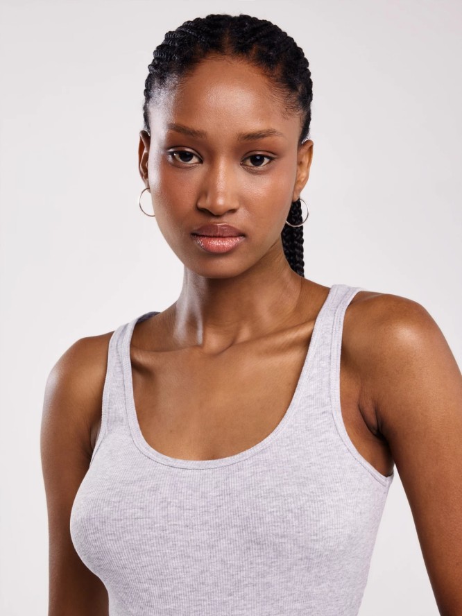 Koszulka damska na ramiączkach szara Alena 901