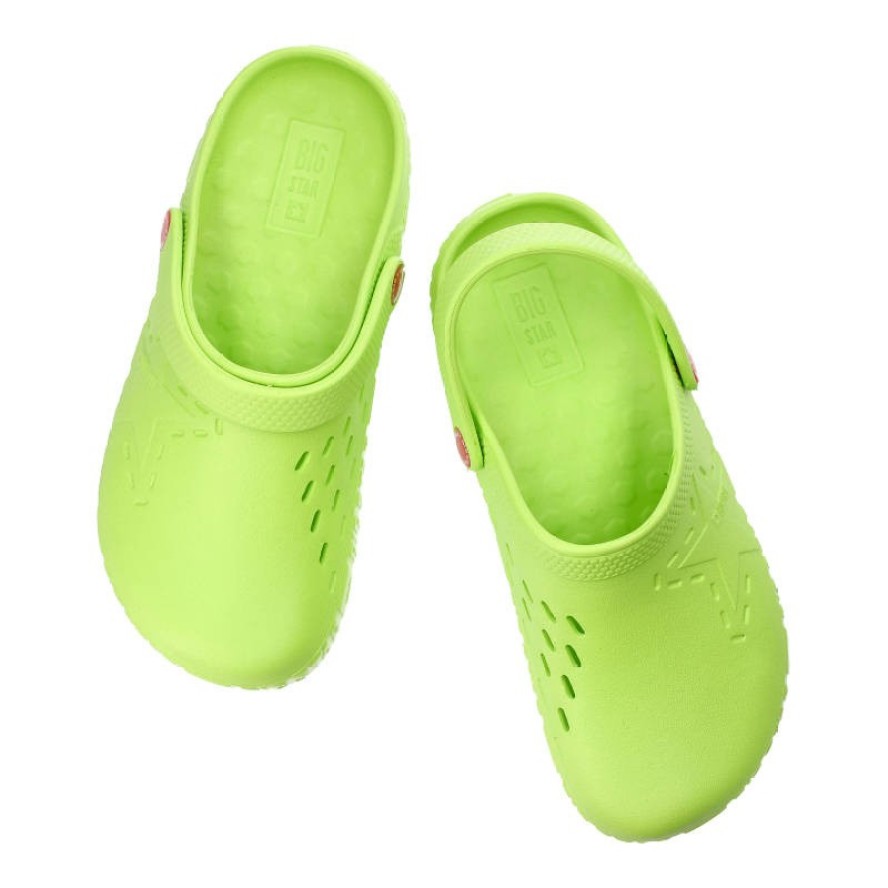 Zielone Klapki Big Star Wodoodporne Buty Damskie